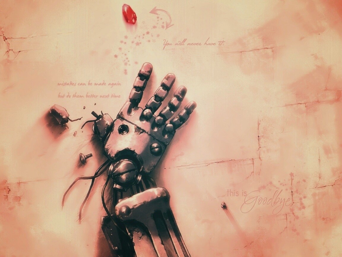 Автопротез из анимэ Стальной Алхимик обои