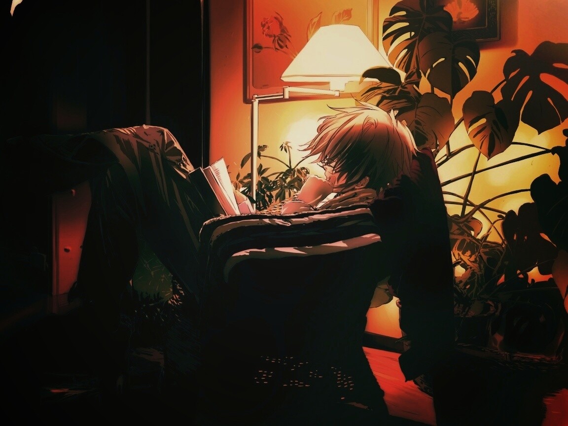 Парень с книжкой обои