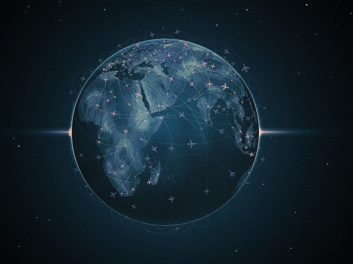 Маршруты самолетов обои