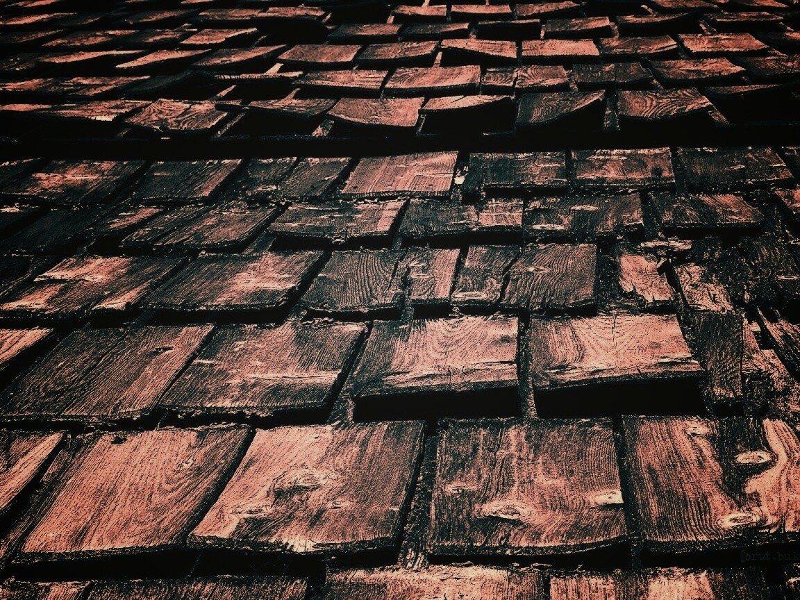 Деревянная крыша обои