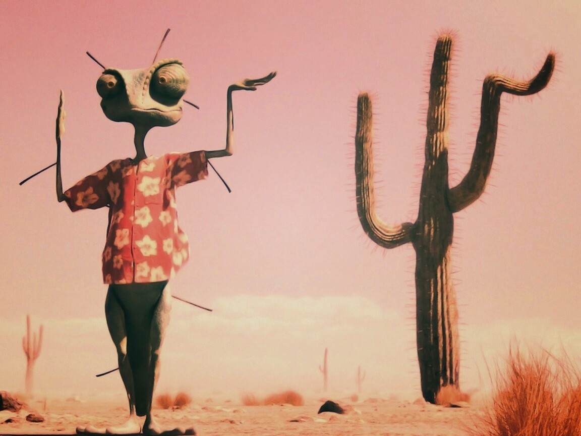 Ранго и кактус обои