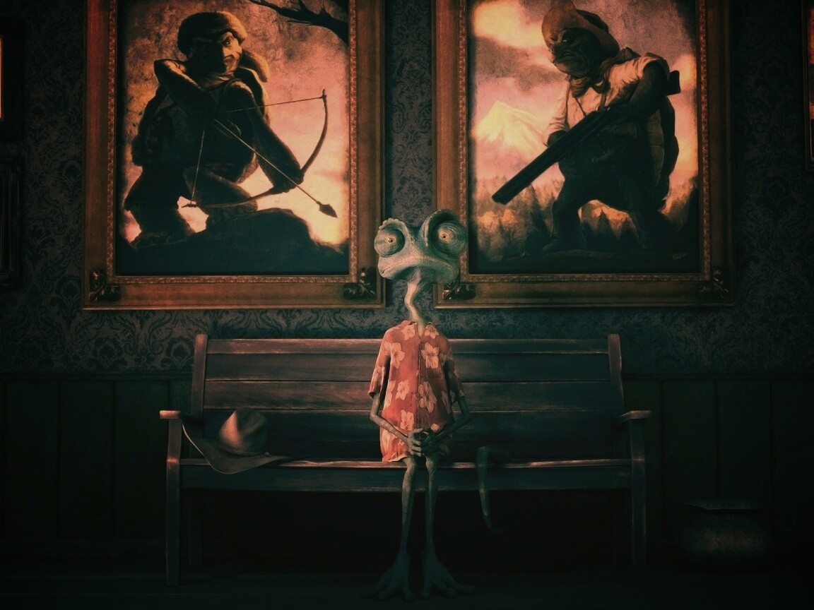 Ранго между двух картин обои