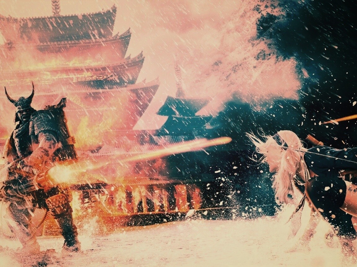 Куколка против самурая обои