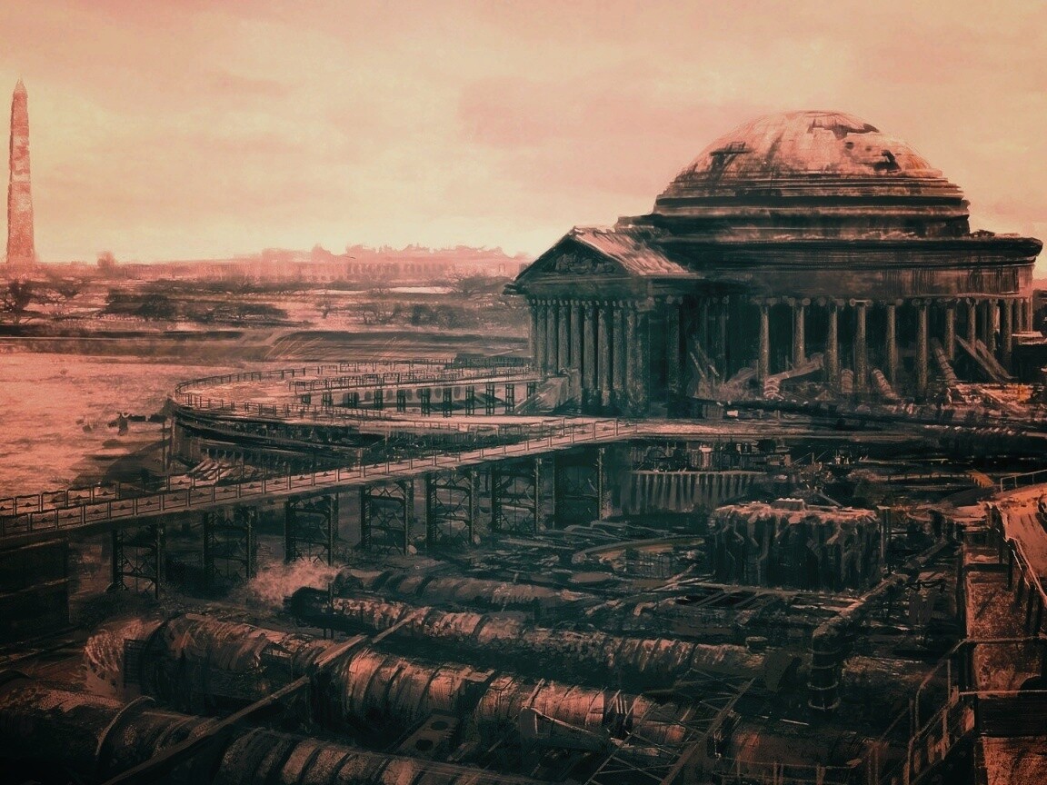 Водоочиститель в мемориале Джеферсона из Fallout 3 обои