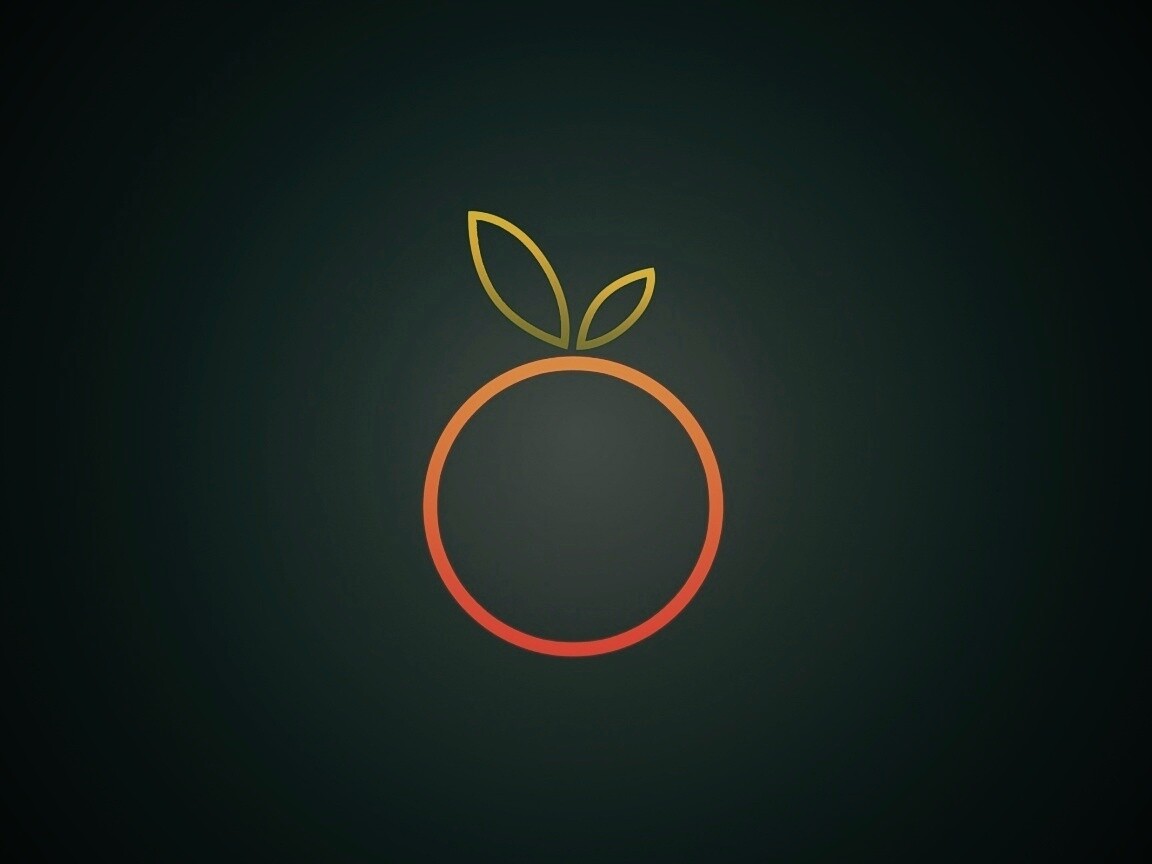 Стилизованная апельсинка обои