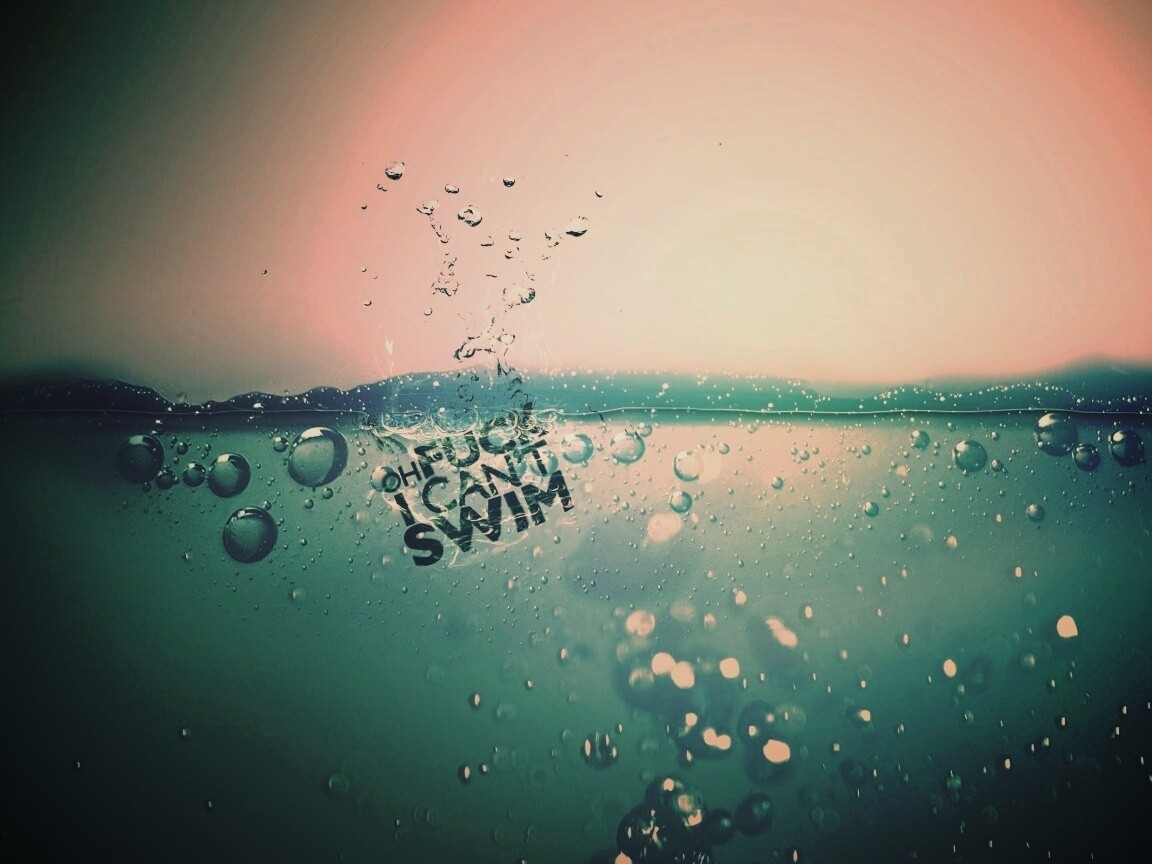 Oh fuck i cant swim обои