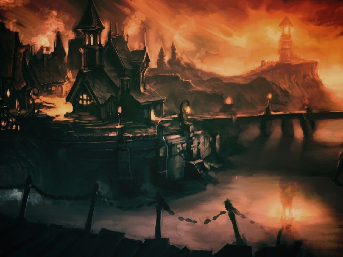 Волшебная деревня обои