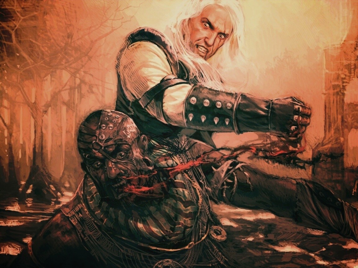 Геральт против Азара обои