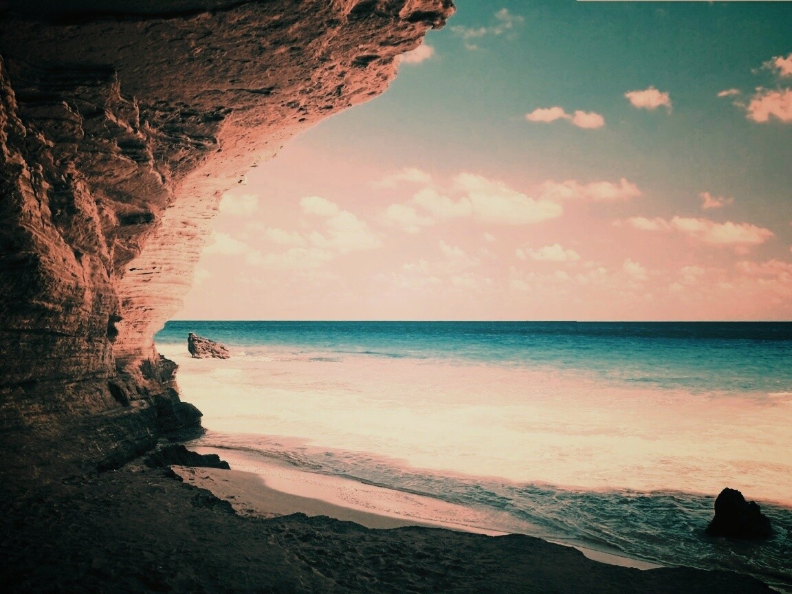 Скальный морской берег обои