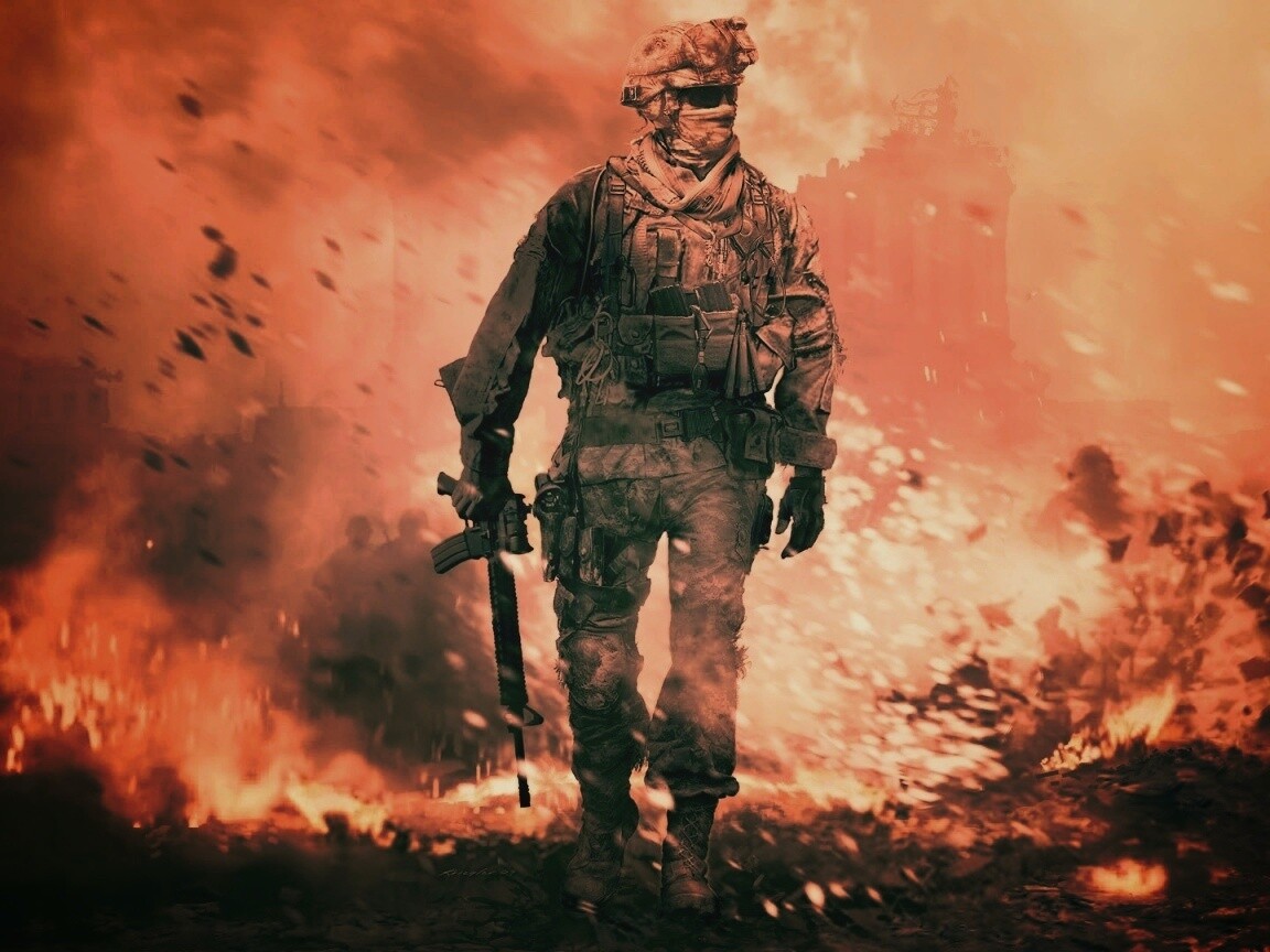 Солдат из modern warfare 2 обои