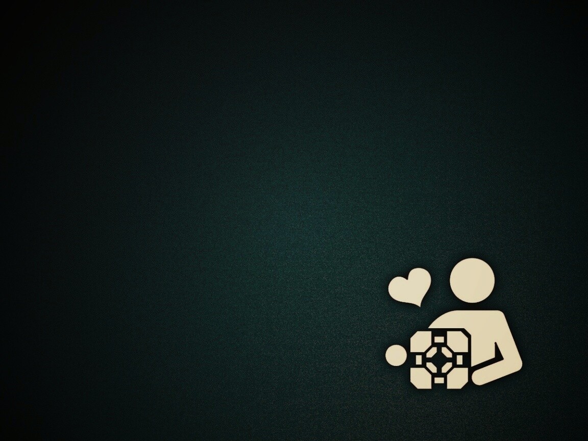 Ты и твой companion cube обои