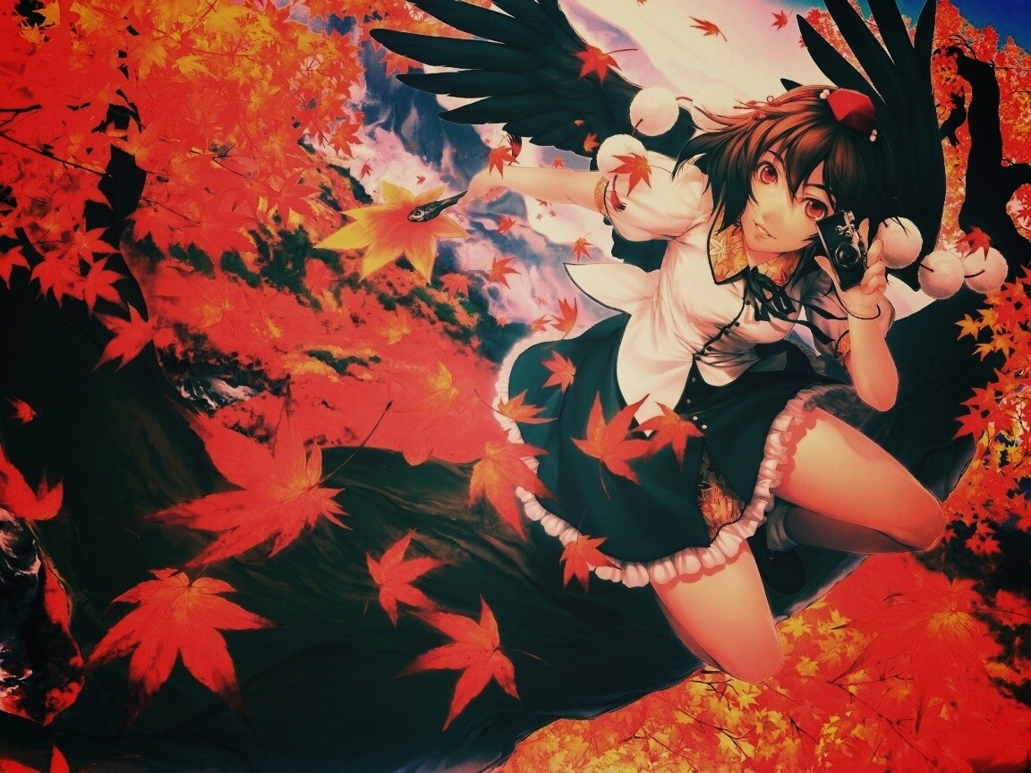 Девушка с фотоаппаратом обои