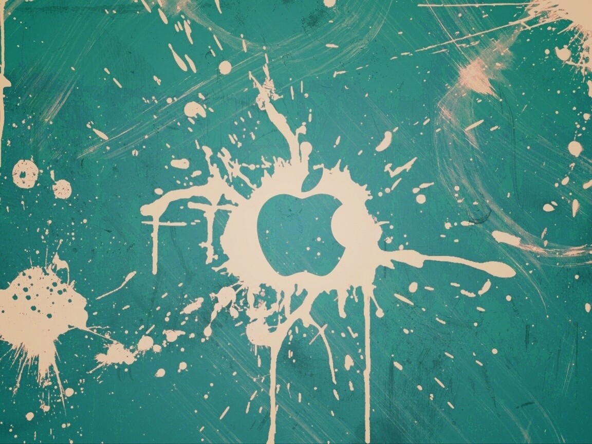 Яблоко в краске обои