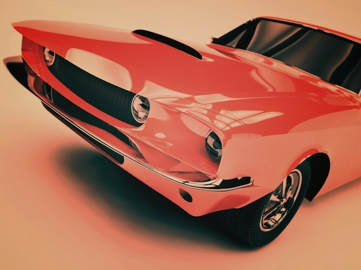 Красный ретро автомобиль обои