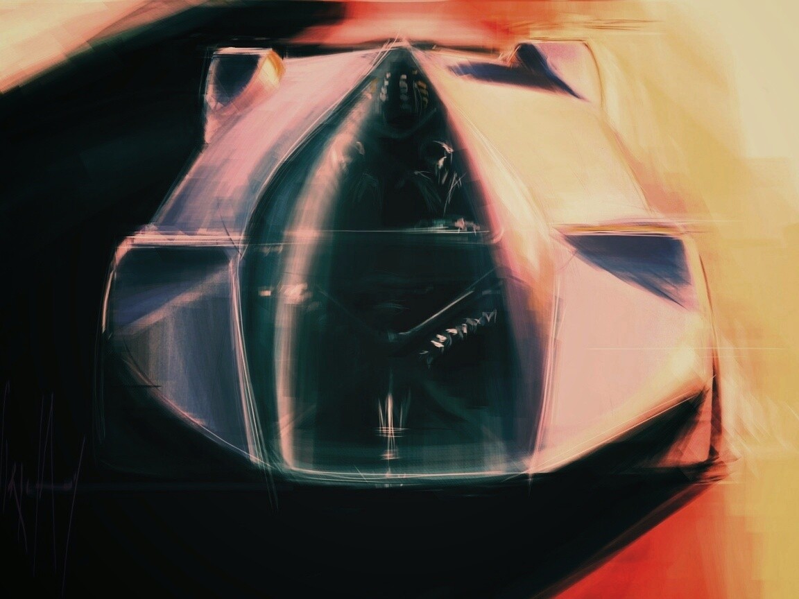 Зарисовка Maserati Birdcage обои