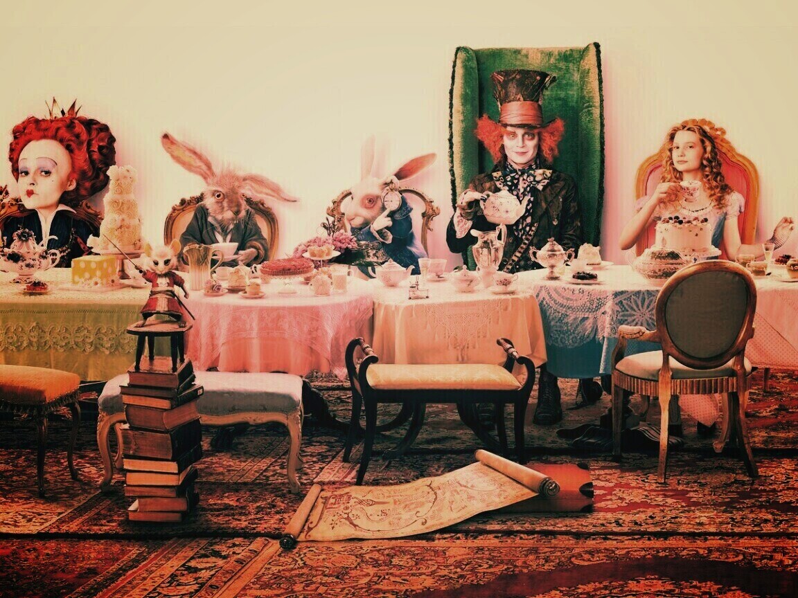 Чай в стране чудес обои