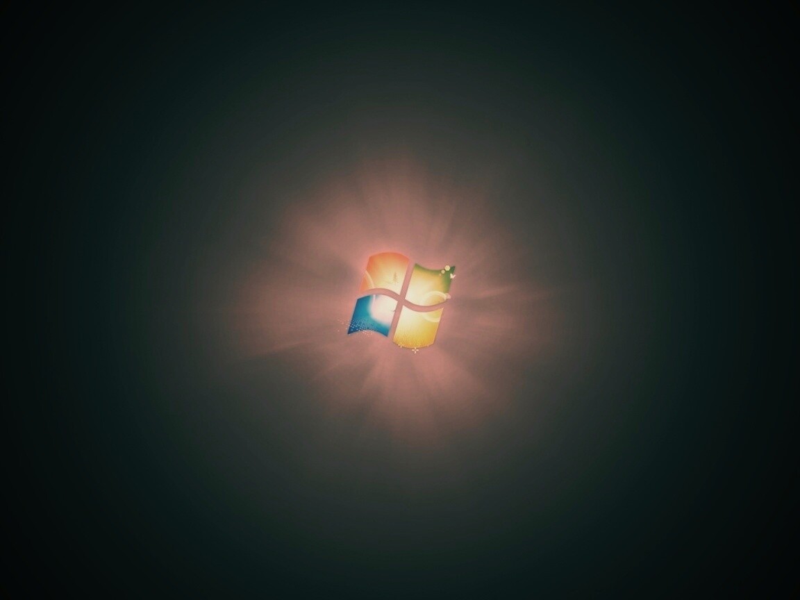 Черные обои Windows Seven обои