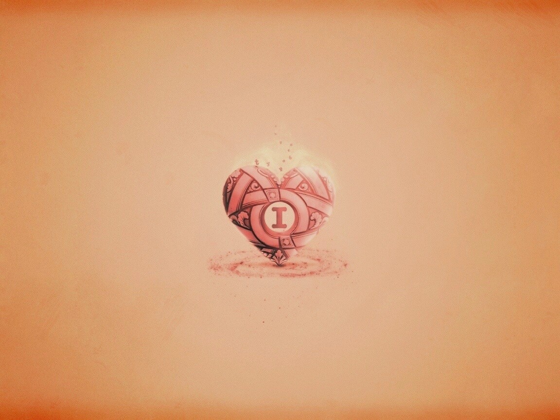 Креативное минималистичное сердце обои