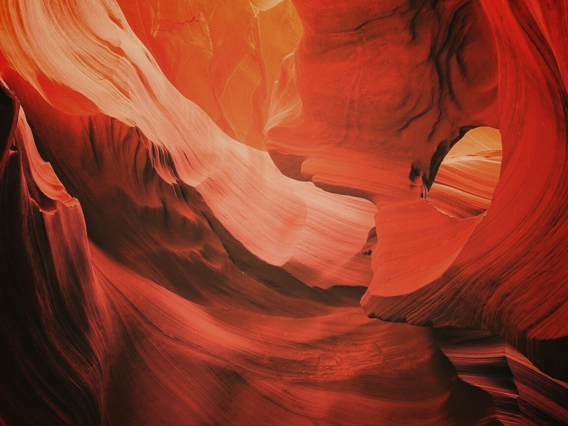 Оранжевая пещера обои
