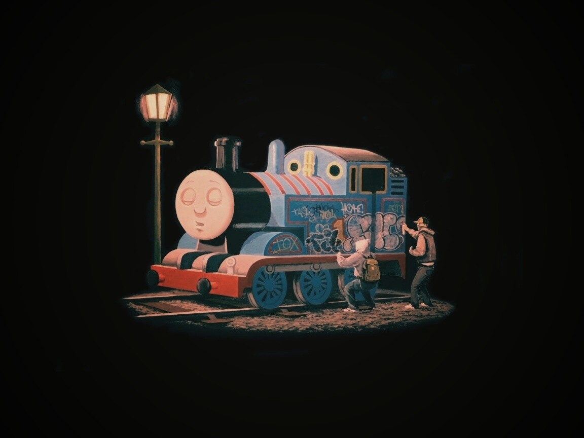 Паровозик для граффити обои