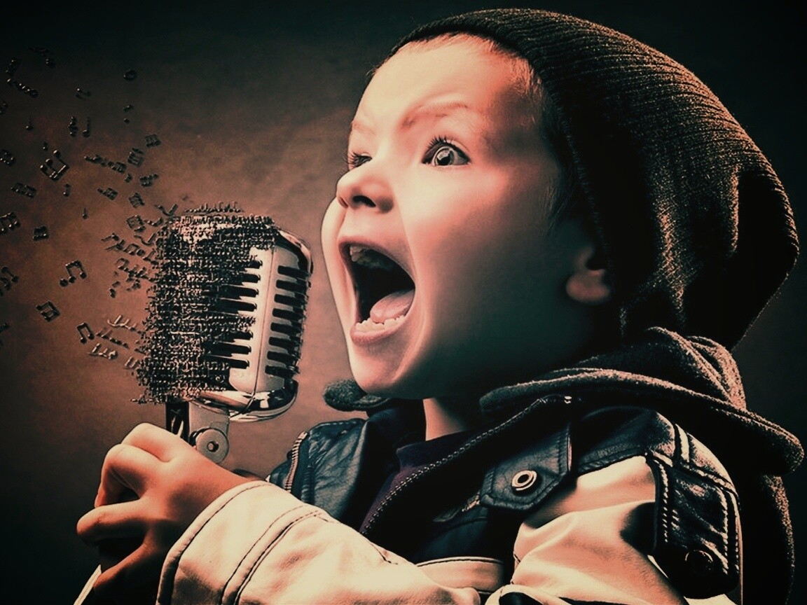 Экспрессивный певец обои