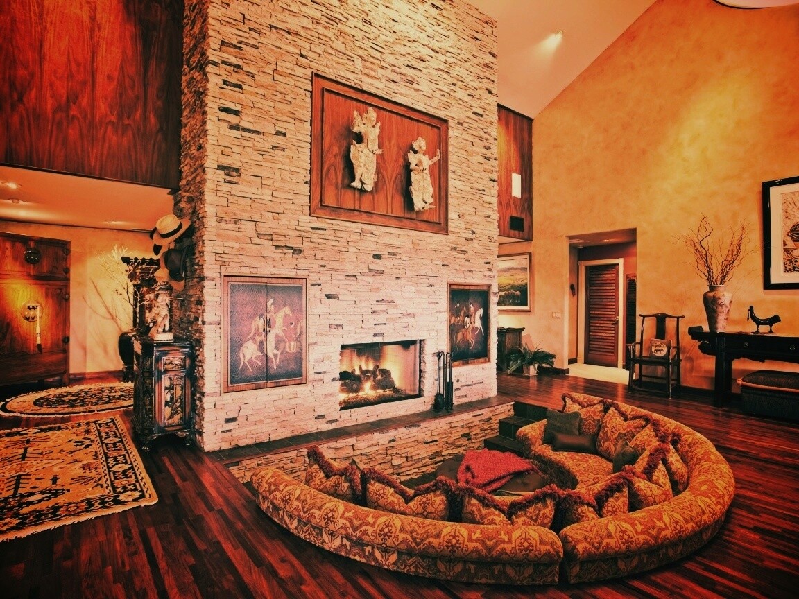 Интерьер гостинной обои