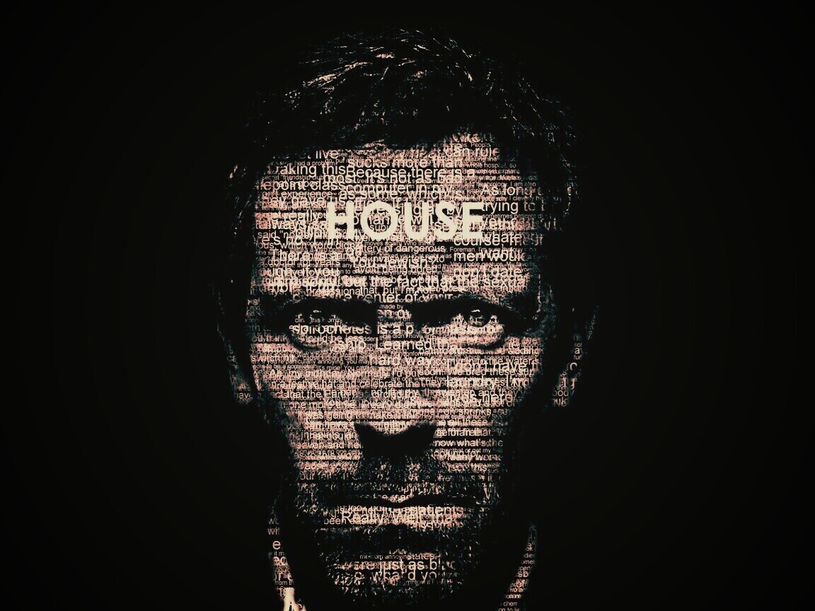 Хаус типографика обои