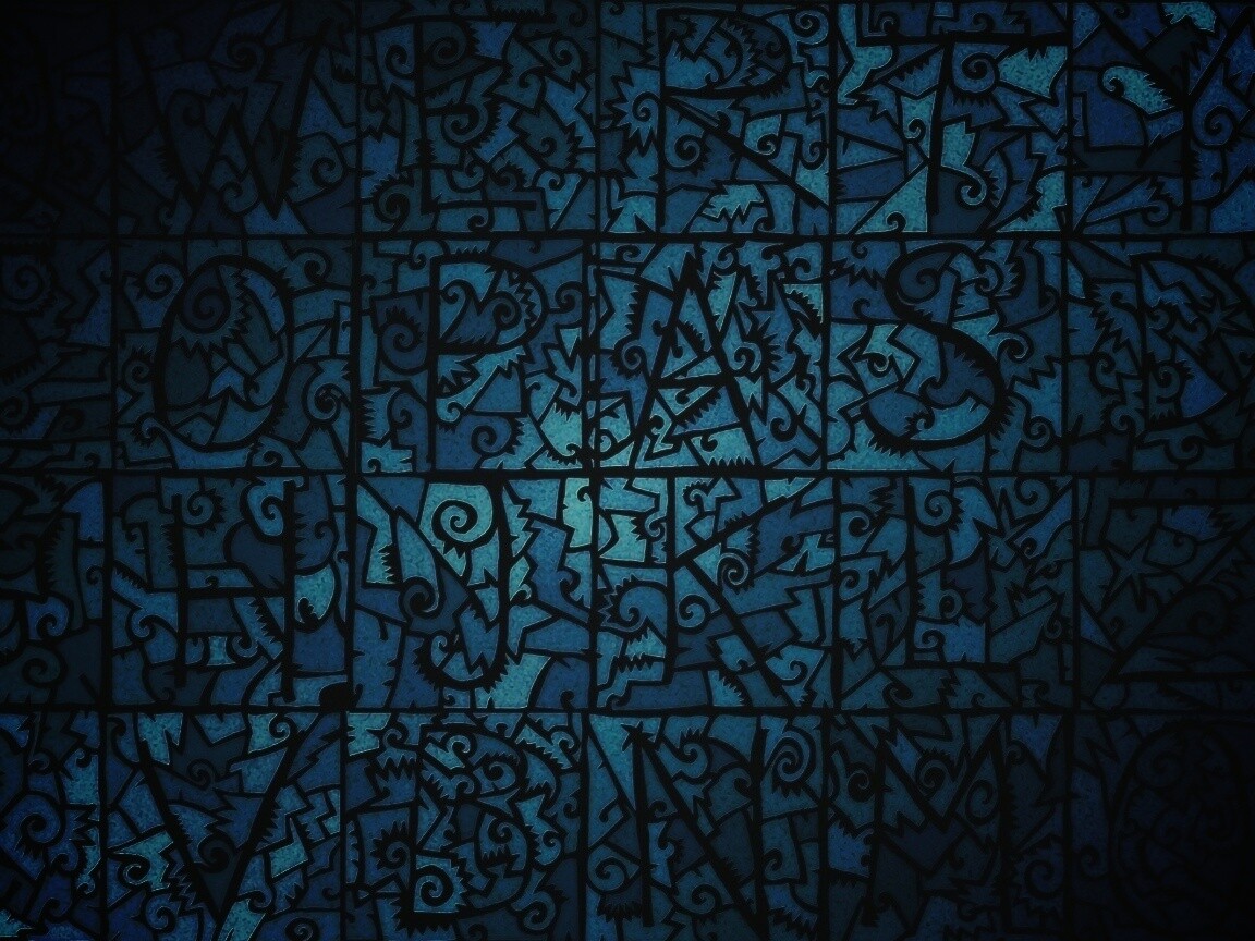 Витражные буквы обои