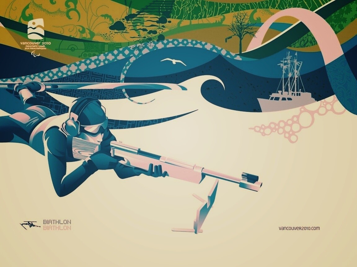 Олимпиада в Ванкувере 2010: Биатлон обои