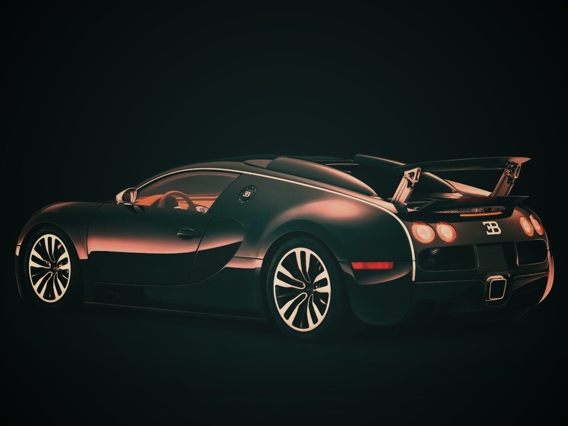 Черный спорткар обои