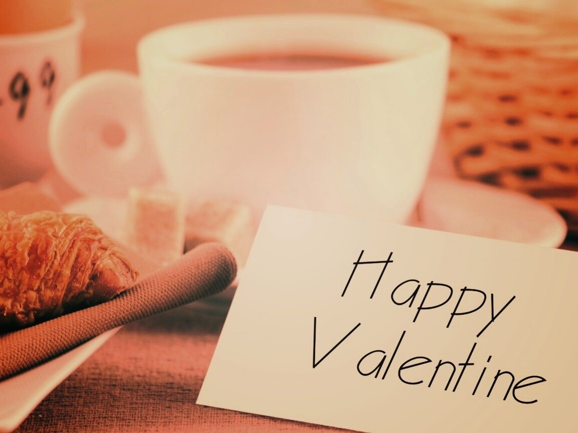 Завтрак на День Святого Валентина обои