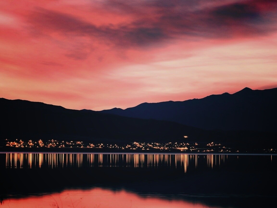 Закат на озере Юта обои