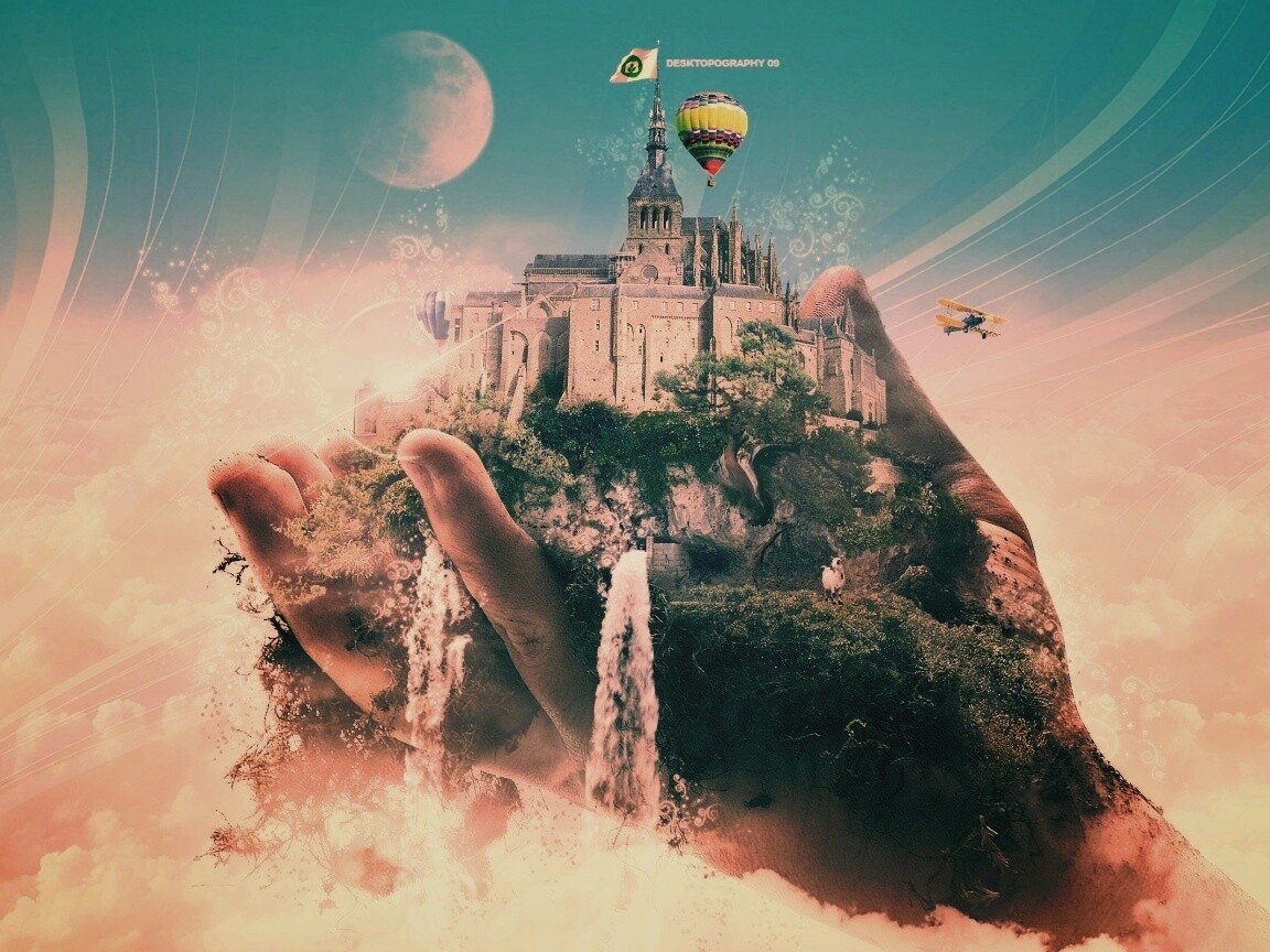 Замок в руке обои