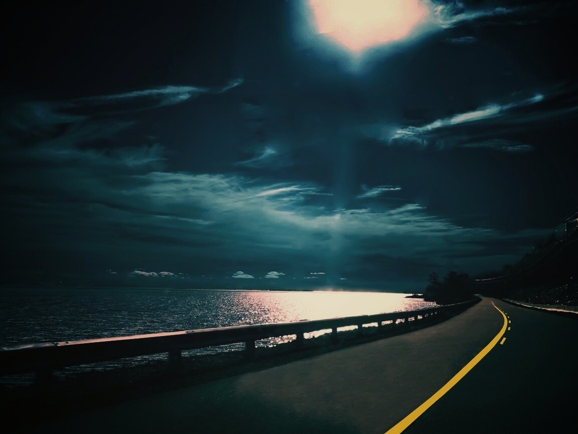 Ночная дорога обои