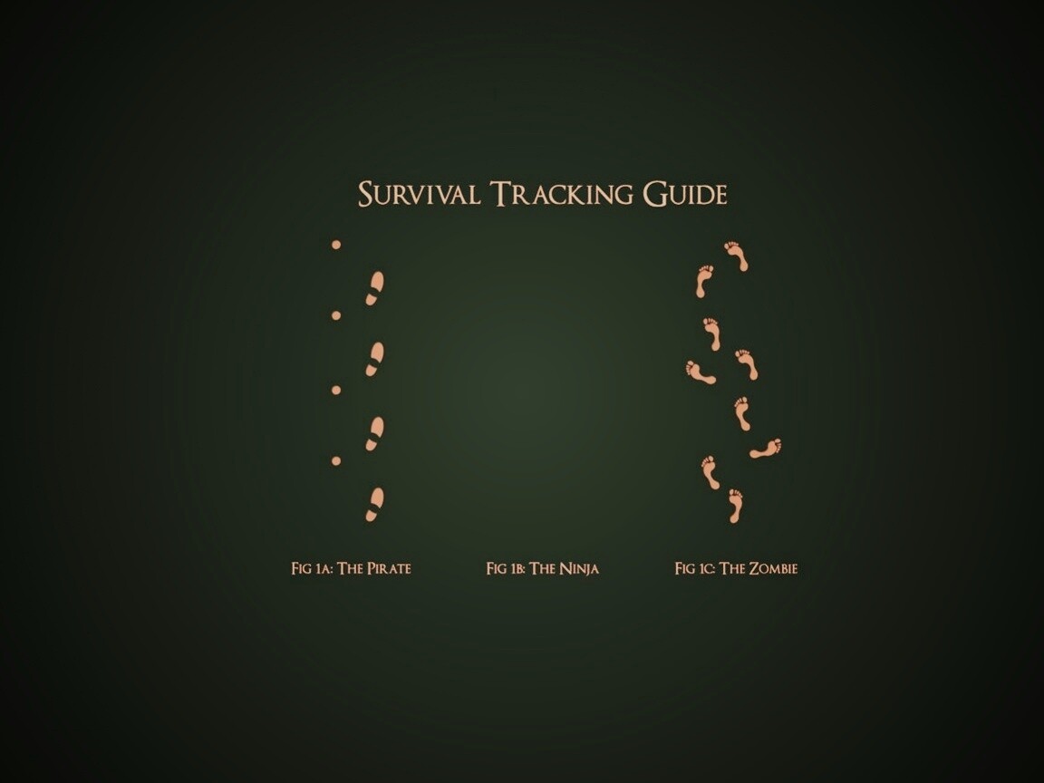 Следы: Пират, Ниндзя, Зомби обои