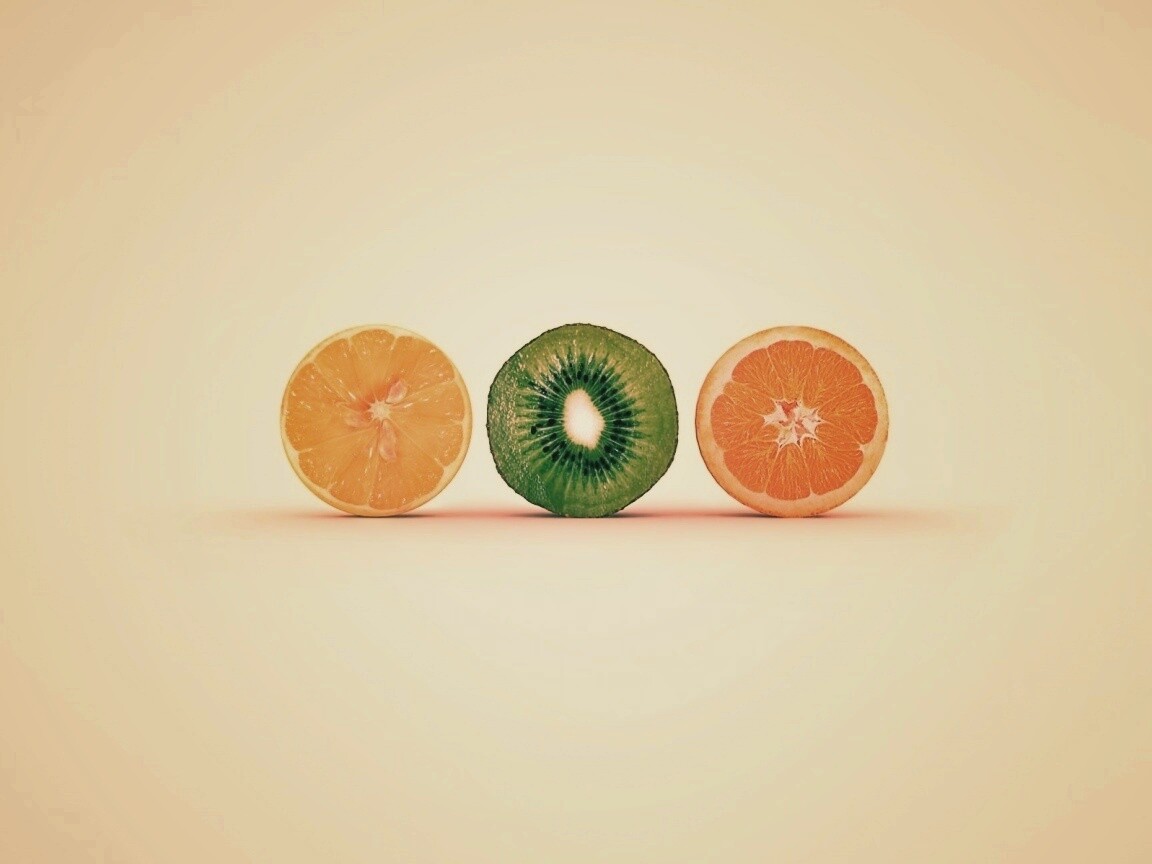 Фрукты в разрезе обои