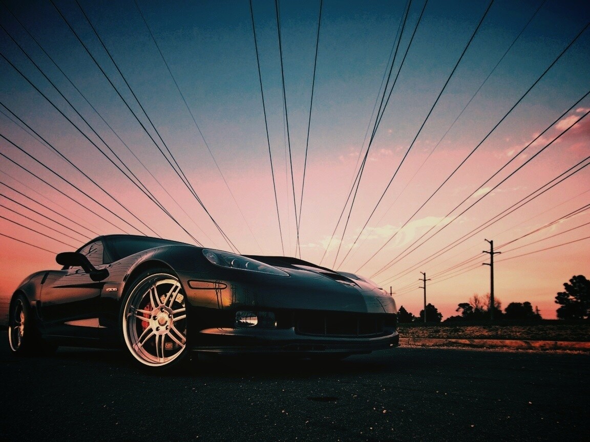 Чёрное авто обои