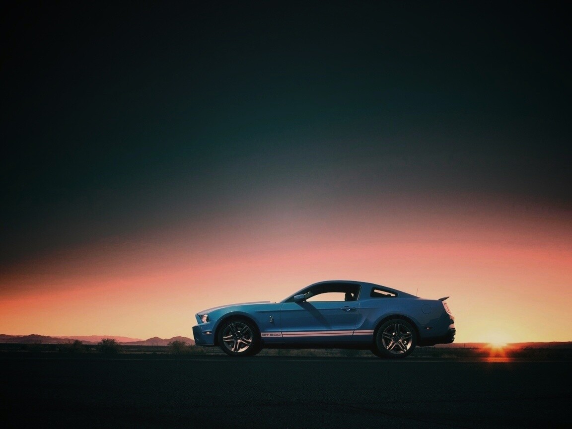 Синий форд мустанг обои