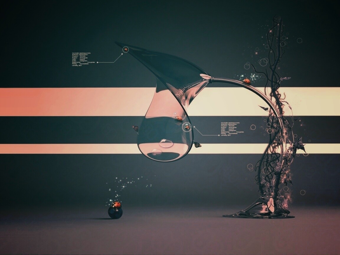 Футуристическая стеклянная лампа обои