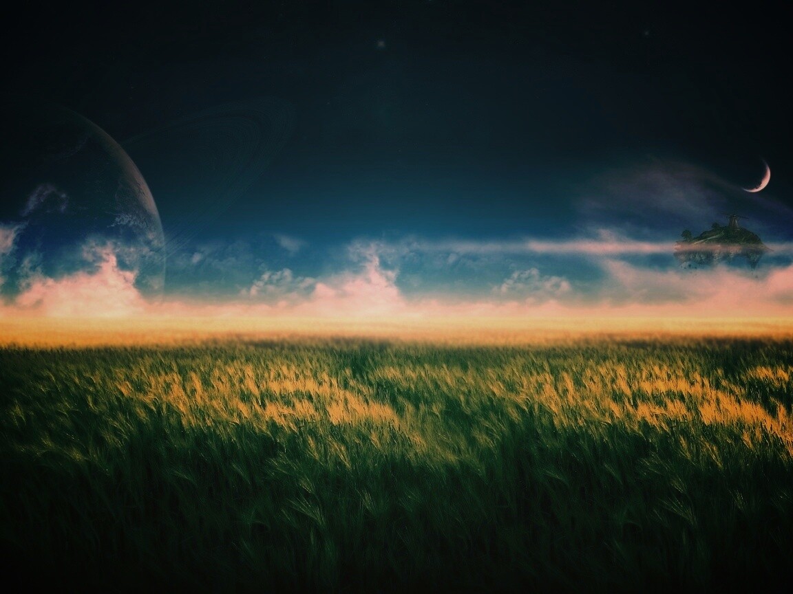 Луг на другой планете обои