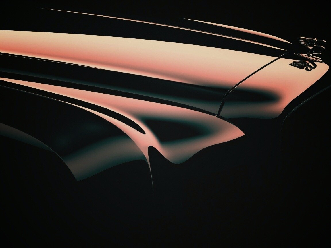 Капот чёрного авто обои