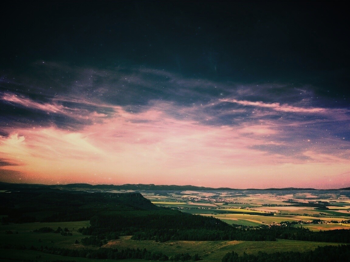 Вид на равнину обои