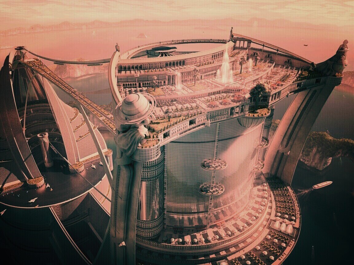 Город будущего обои