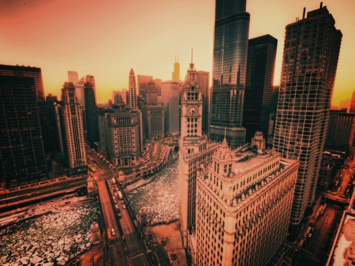 Вид на город обои