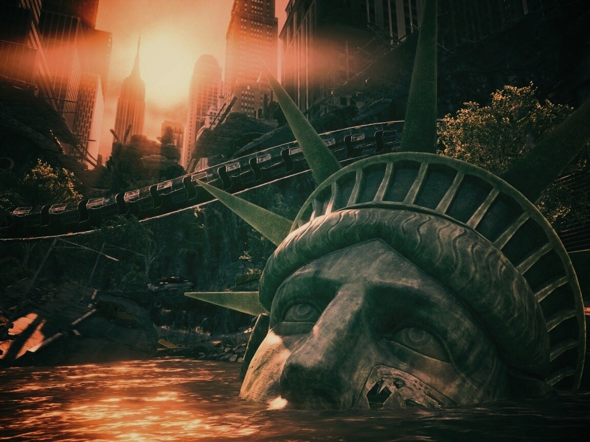 Руины статуи свободы в Crysis обои
