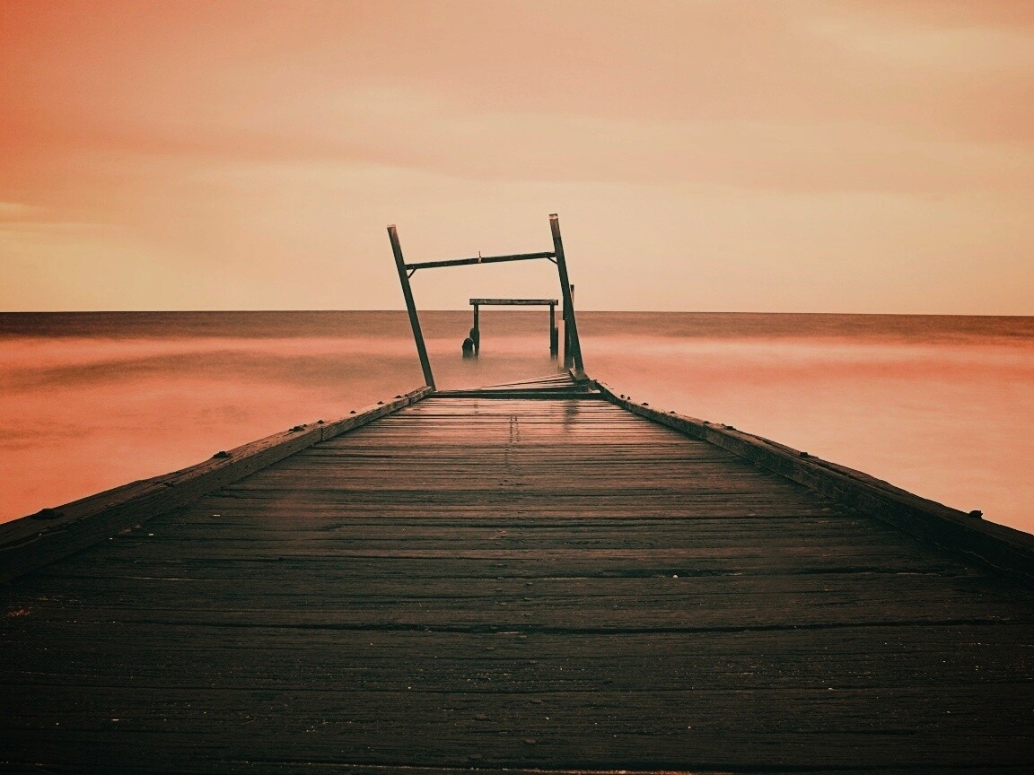 Мостки до горизонта обои