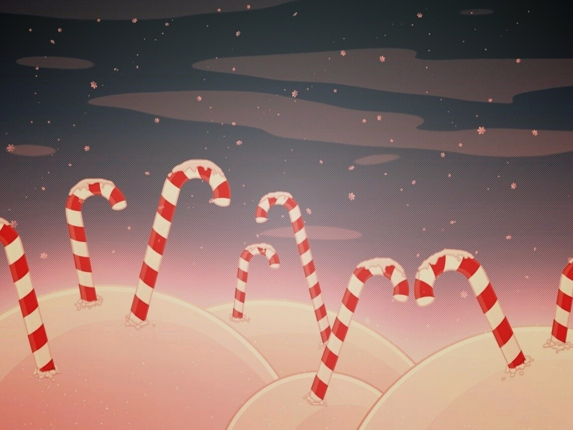 Леденцы в сугробах обои