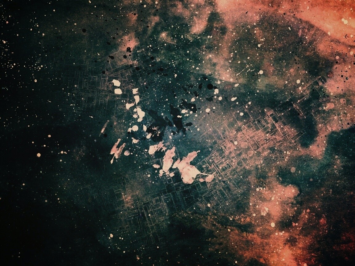 Паттер из красок и штрихов обои