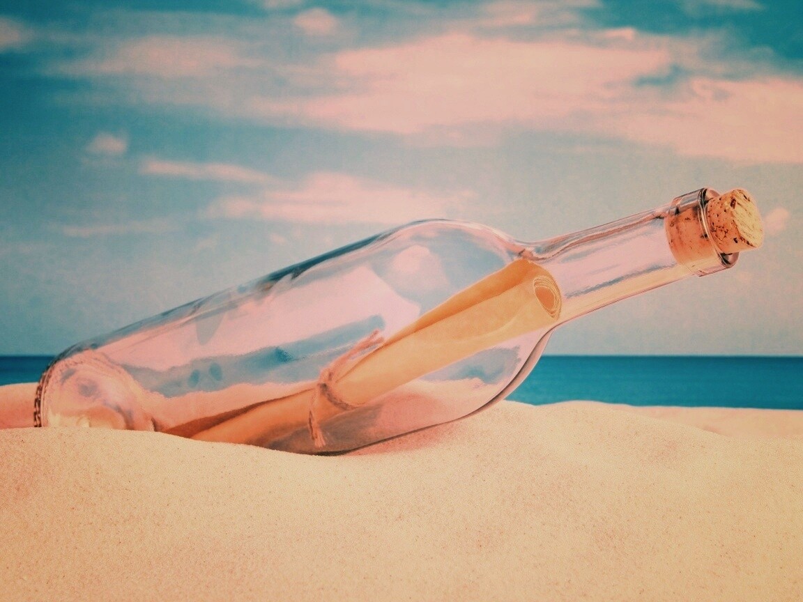 Послание в бутылке обои