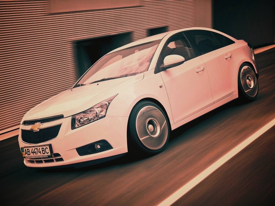 Chevrolet Круз белый седан обои